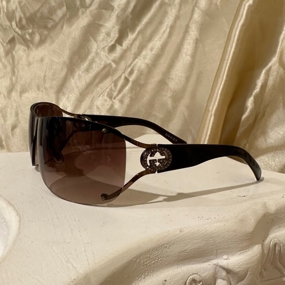 Gucci Shield Sunglasses in Brown Hue main image 9